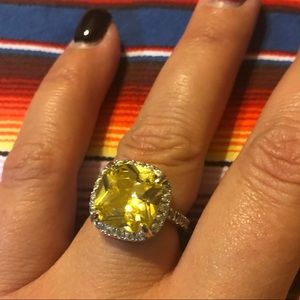 Gorgeous canary yellow lab grown gemstone